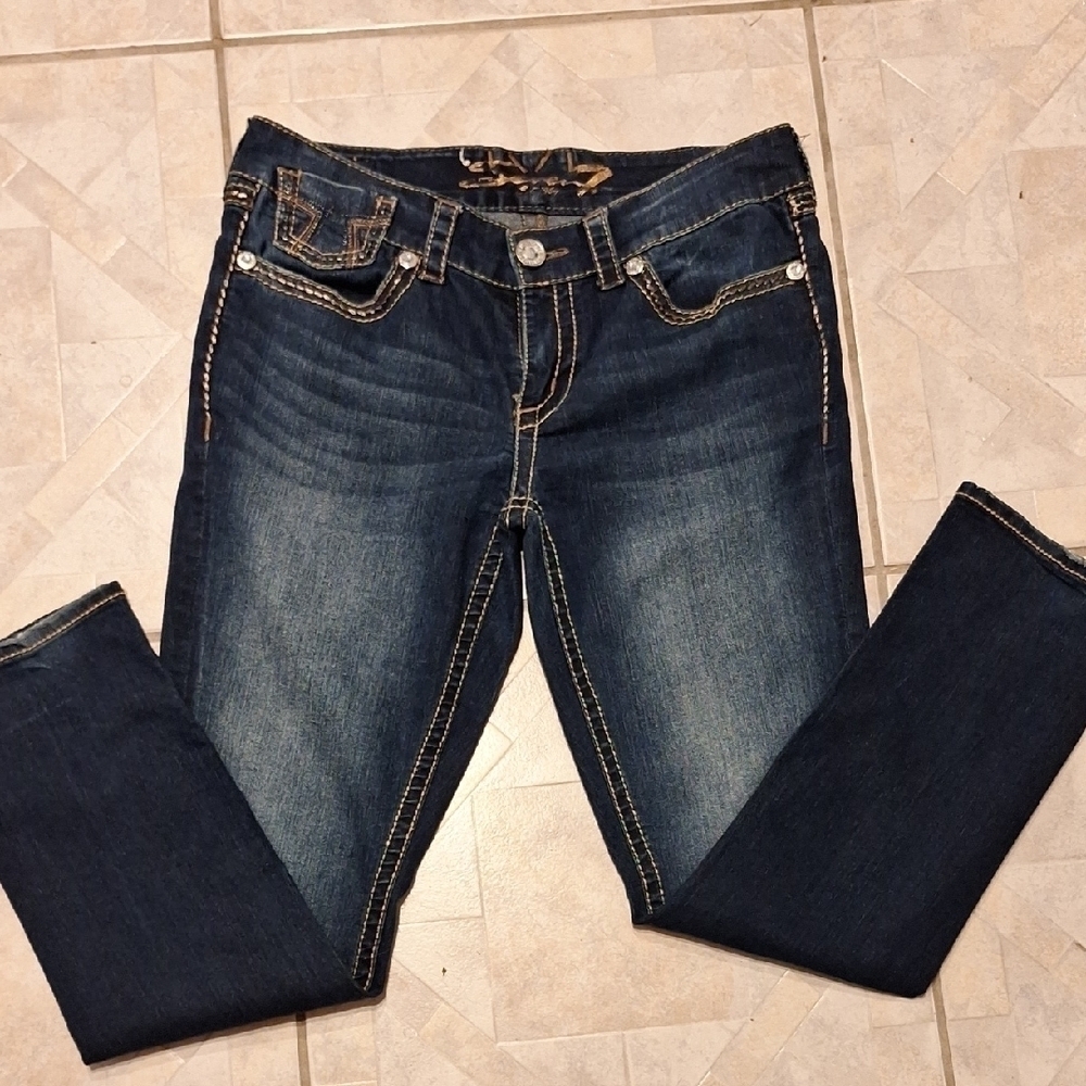 q Stylish Blue Denim Jeans stretch skinny size 12. Nice!!!